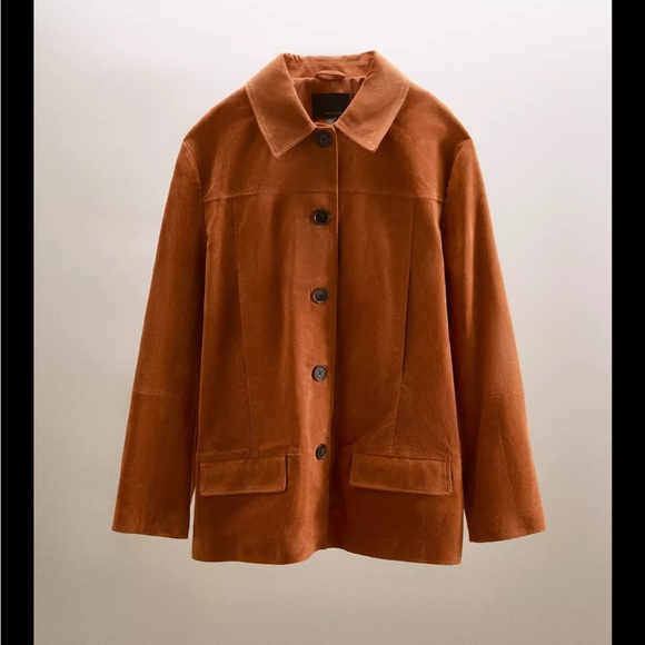 Zara 100% Suede Leather Jacket